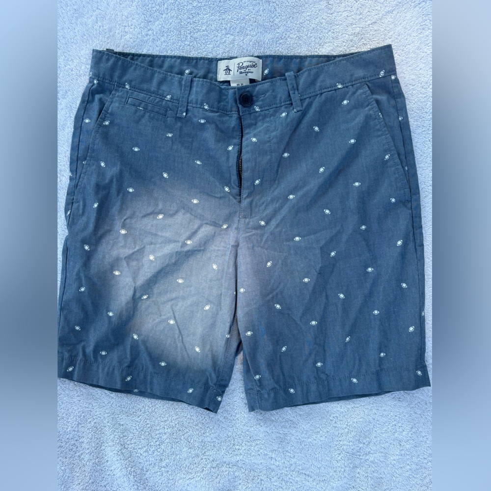Original Penguin Gray Patterned Men Shorts